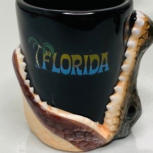 Shot Glass Florida Alligator Animal Head.  Set/2